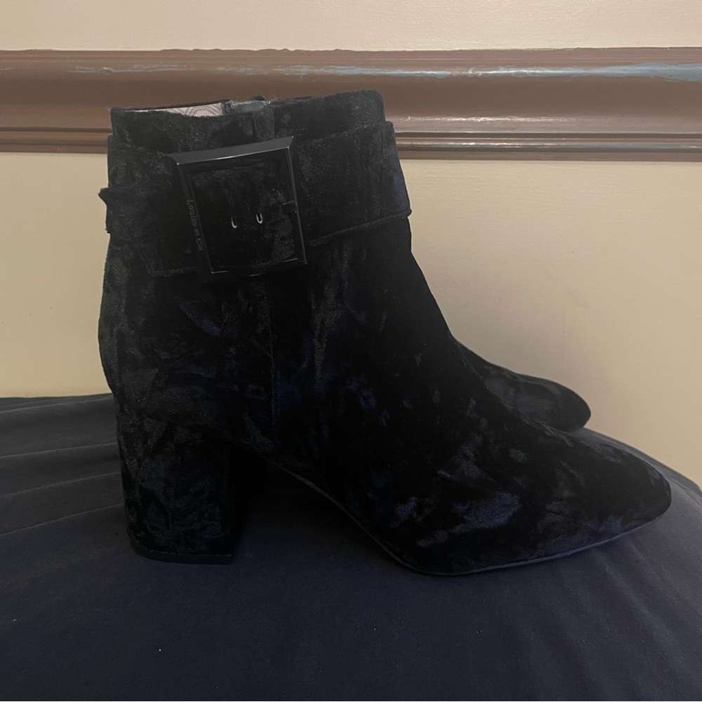 Louise et Cie Black Velvet Ankle Booties